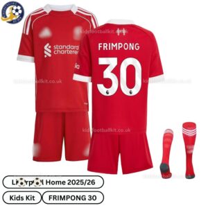 Lvr^_^pooI FRIMPONG 30 Home 25 26 Kids Football Kit- overview